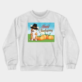 Cute Corgi Thanksgiving Crewneck Sweatshirt